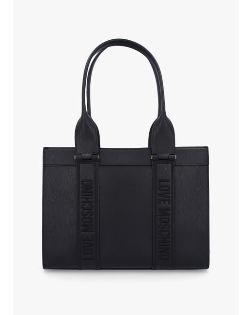 Love Moschino Black Large Billboard Nero Tote Bag