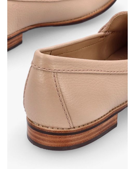 Daniel Pink Galtro Nude Tumbled Leather Snaffle Loafers