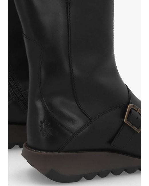 Fly London Black 'mes 2' Calf Length Boots