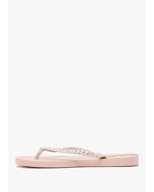 Ipanema Pink Exuberance Chrome Rose Gold Flip Flops