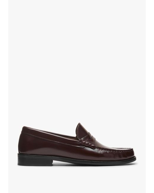 Daniel Brown Posie Burgundy Patent Leather Loafers