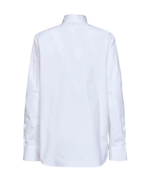 Givenchy White Poplin Cocoon Bow Shirt