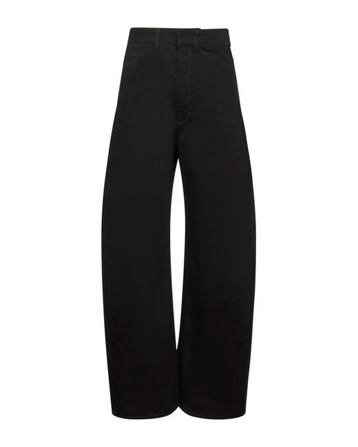 Lemaire Black Denim High Waisted Curved Jeans