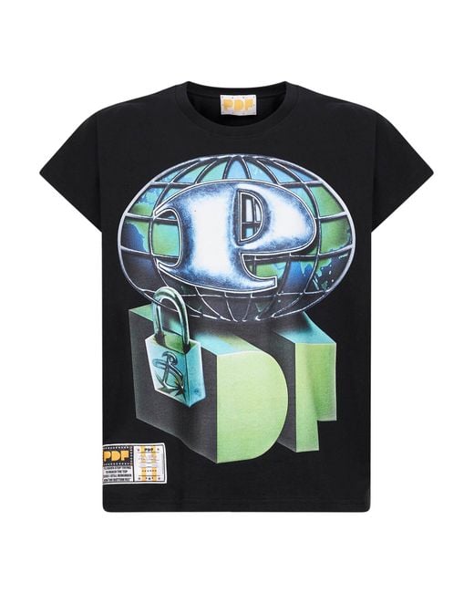 PDF Black Cotton Jersey Skinny Barti World T-Shirt for men