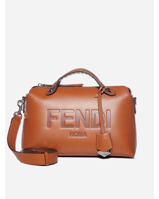 Fendi Brown By The Way Leather Medium Bag