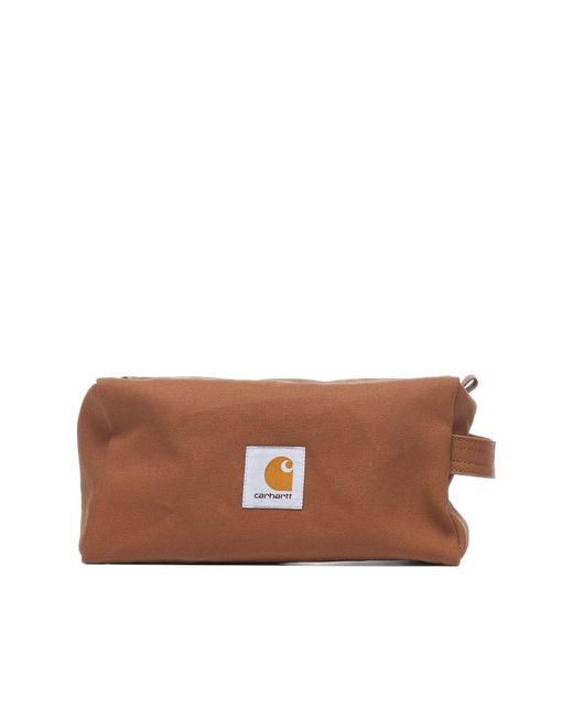 Carhartt Brown Canvas Washbag Hamilton for men