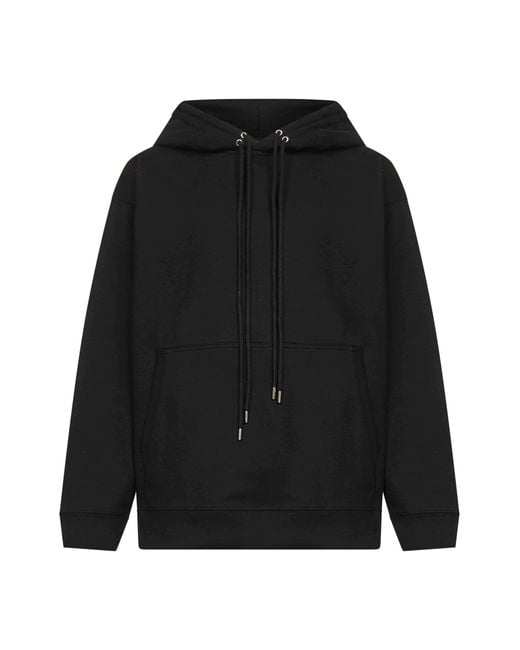 Felpa Ampia Con Cappuccio di Dries Van Noten in Black da Uomo