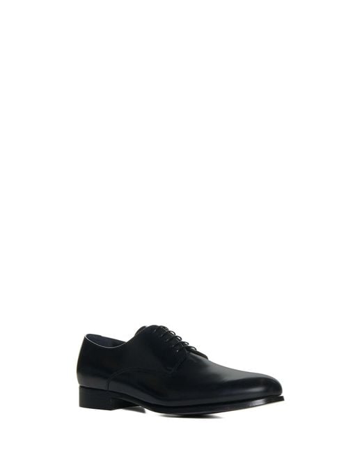 D 40 White Leather Derby Shoes for men
