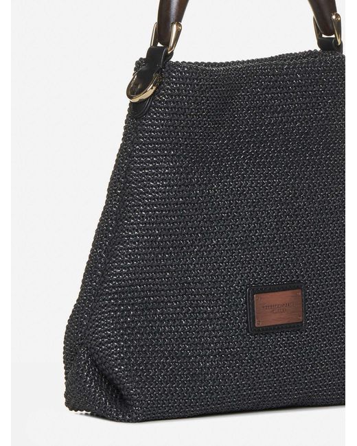 Roberto Festa Black Crochet Fabric Bag