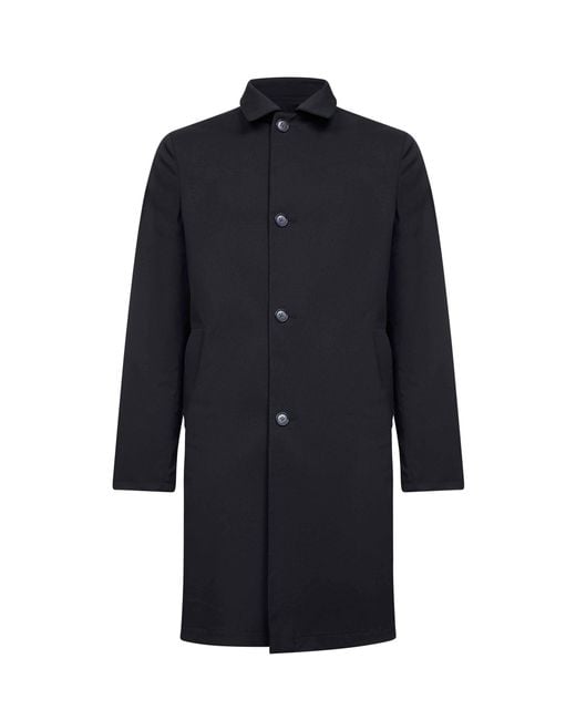 D 40 Blue Two-Tone Reversible Single-Breasted Coat for men