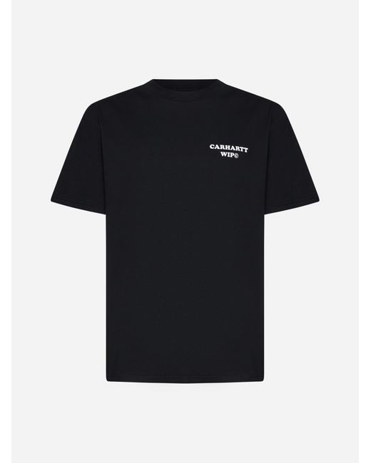 Carhartt Black Logo Cotton T-shirt for men