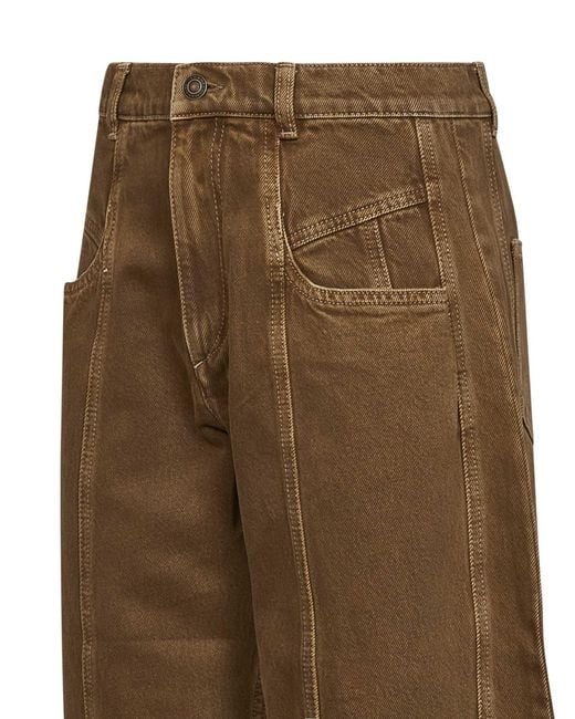 Isabel Marant Brown Cotton Denim Leya Barrel Jeans