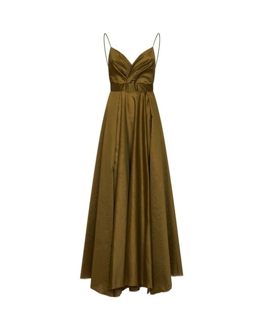 Blanca Vita Green Avocado Lyocell Blend Long Dress