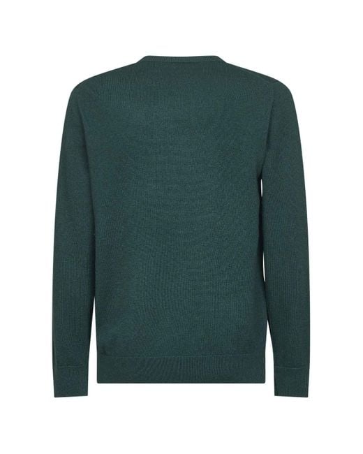 Mc2 Saint Barth Green Heron Light Embroidered Sweater for men