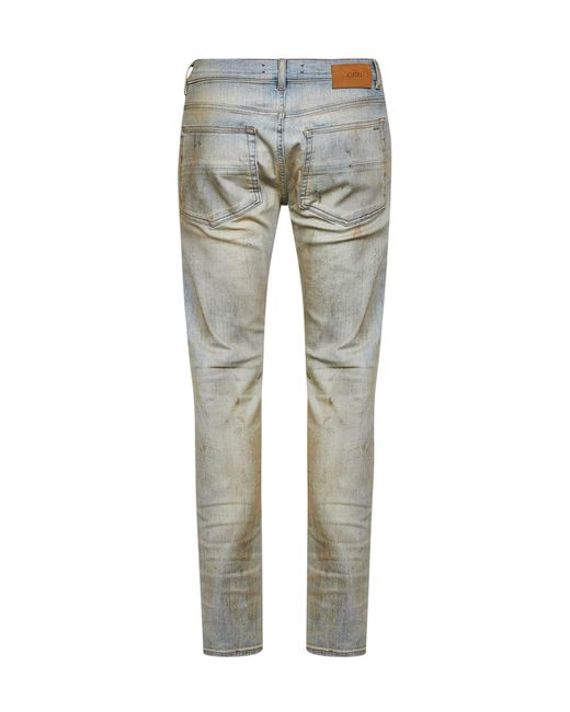 Amiri Blue Denim Suede Mx1 Jeans for men