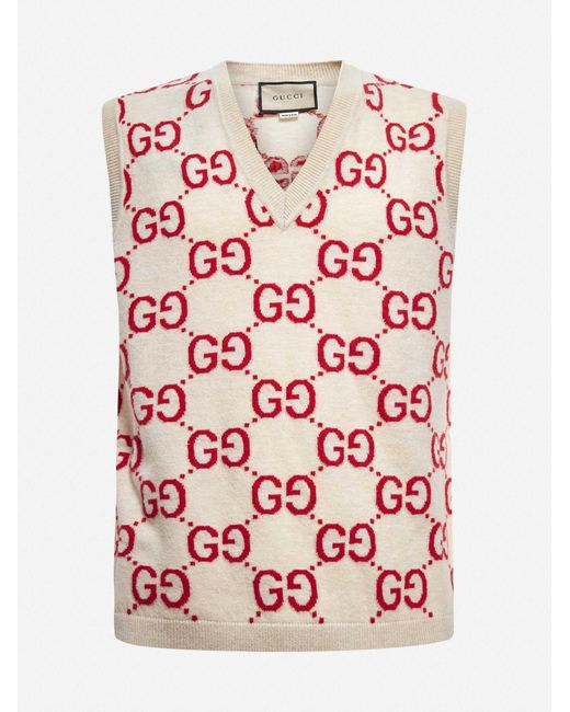 Gucci GG Jacquard Wool Vest for Men | Lyst UK