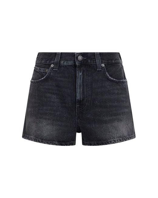 Haikure Blue Cotton Denim Brit Shorts