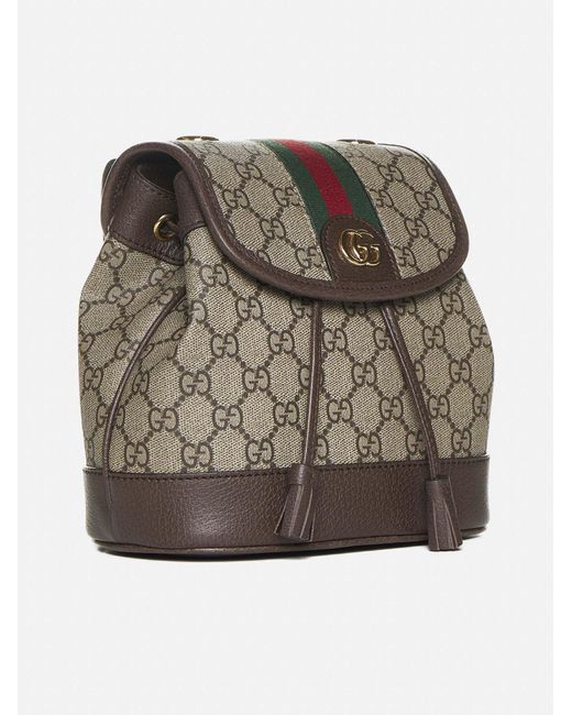 Gucci Gray Ophidia GG Fabric Mini Backpack