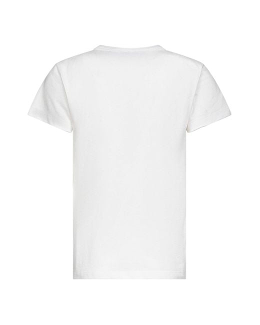 Valentino White Le Chat De La Maison Embroidered T-Shirt