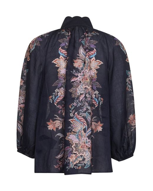 Blusa Rhiannon di Zimmermann in Blue