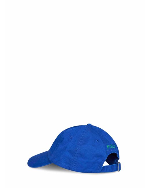Polo Ralph Lauren Blue Pacific Royal The Iconic Cotton Chino Ball Cap for men