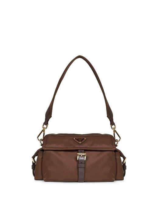 Prada Brown Burnt Prada Explore Medium Shoulder Bag<Br