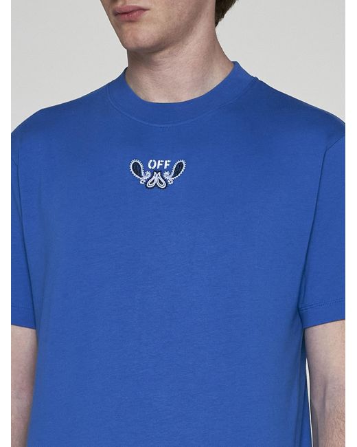 Off-White c/o Virgil Abloh Blue T-shirts And Polos for men