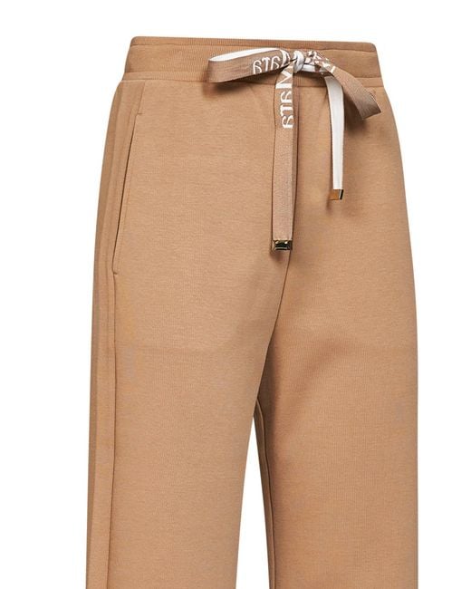 Max Mara Natural Camel Double Jersey Smmbali Wide Trousers