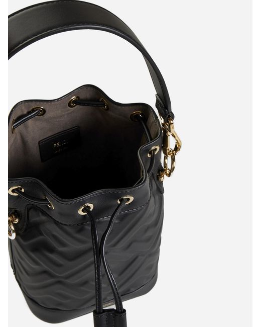 Fendi Black Mon Tresor Ff Leather Mini Bag