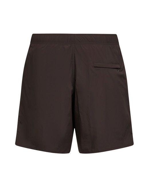 Jil Sander Gray Stretch Nylon Logo Swim Shorts for men