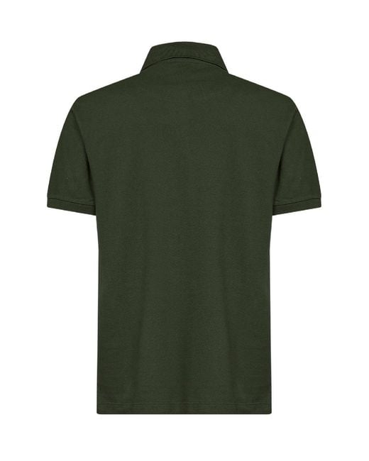 Etro Green Cotton Piqué Pegaso-Embroidered Polo Shirt for men