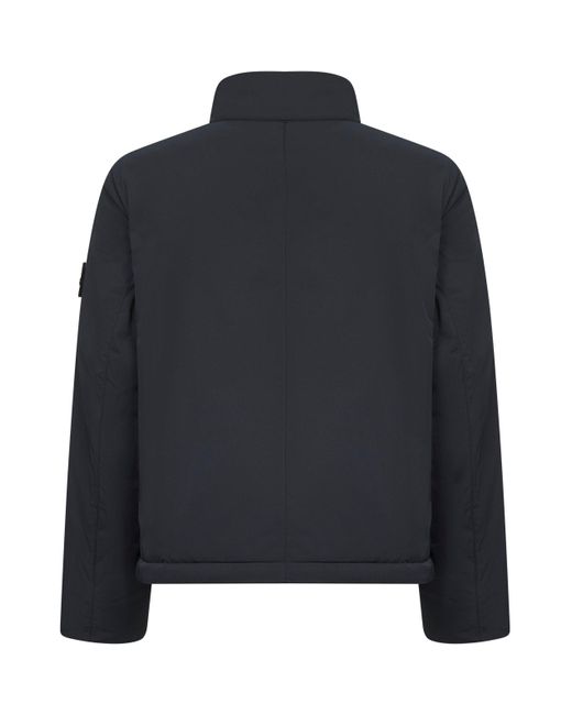 Stone Island Black Micro Twill Padded Jacket for men