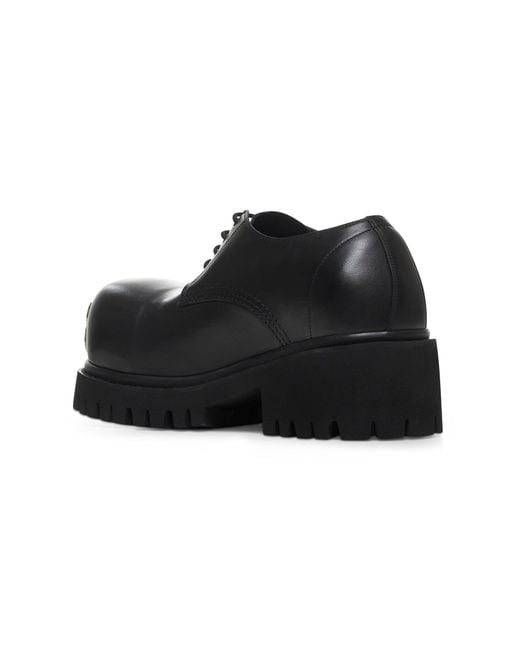 Balenciaga Black Leather Stomper Derby for men