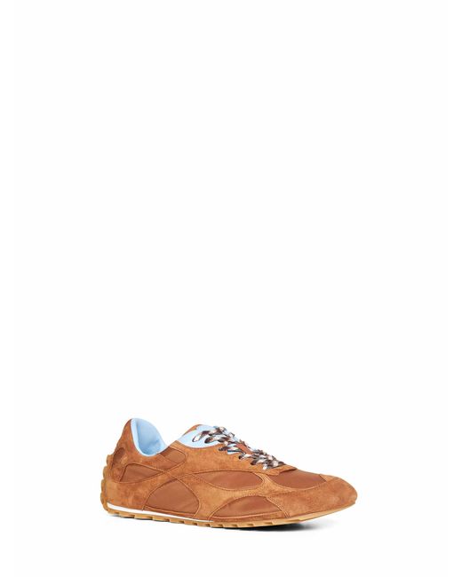 Bottega Veneta Brown Amber Suede And Nylon Orbit Flash Sneakers for men