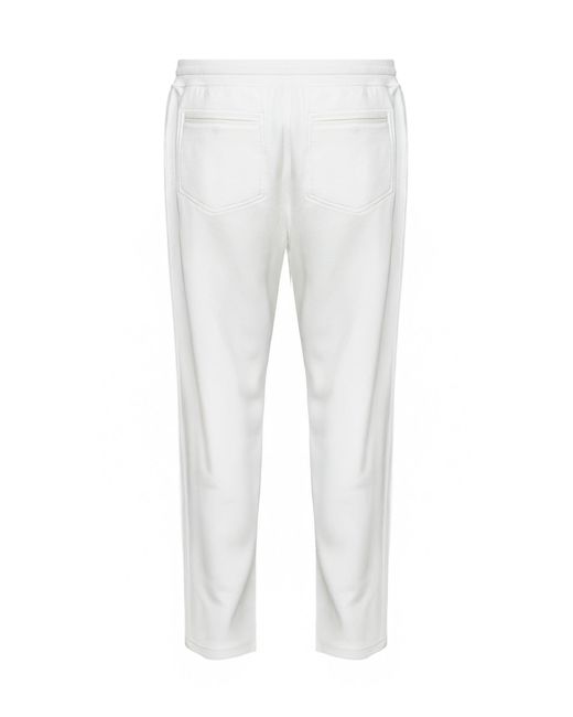Brunello Cucinelli White Off- Techno Cotton Trousers for men