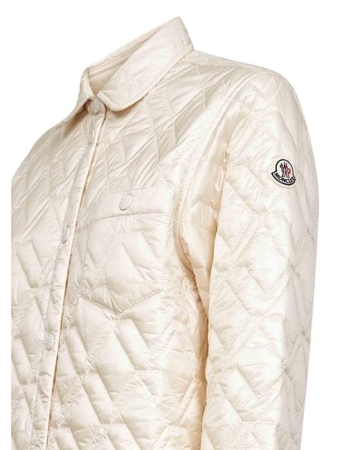 Moncler White Quilted And Padded Shirt Jacket