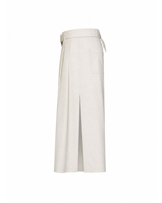 Co. White Culotte Trousers Pleated Tton