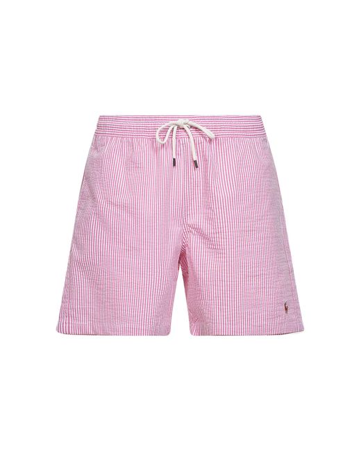 Polo Ralph Lauren Pink Swim Trunks Traveler Classic Resort Rose for men