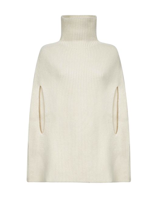Mantella A Collo Alto di Jil Sander in White