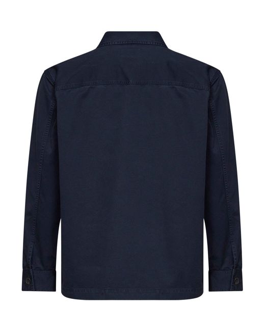 Saint Laurent Blue Overshirt Cassandre Cotton for men