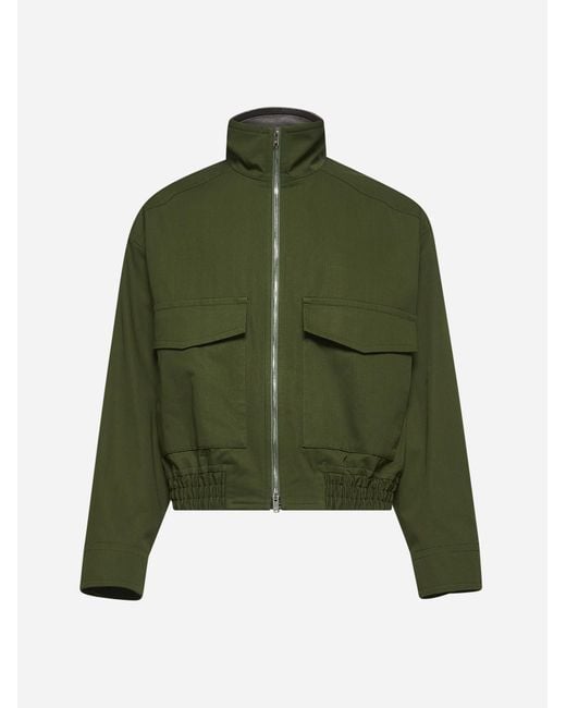 Bottega Veneta Green Cotton Twill Jacket for men