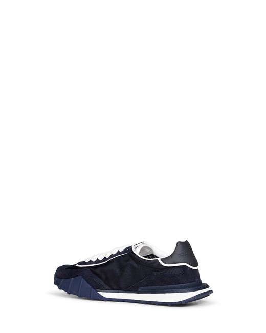 Dolce & Gabbana Blue Nylon And Suede Dg Athletic Sneakers for men