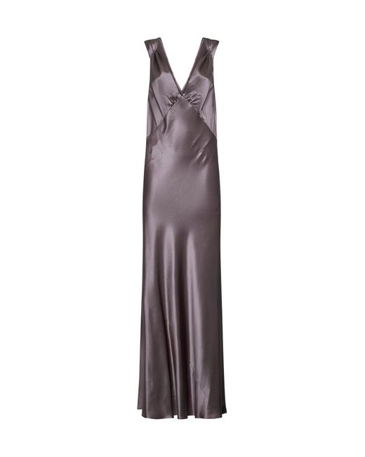 Saint Laurent Purple Satin Silk Gown