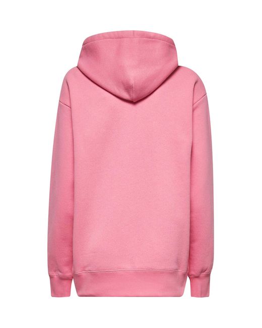 Felpa Con Cappuccio Con Stampa Chez di Valentino in Pink