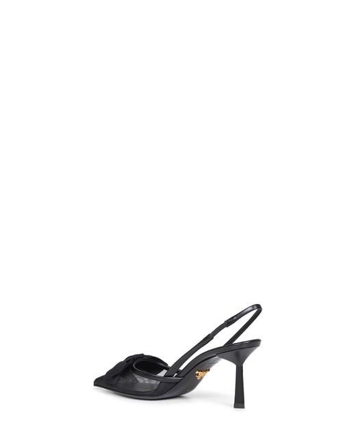 PRADA CALZATURE Metallic Mesh Slingback Pumps