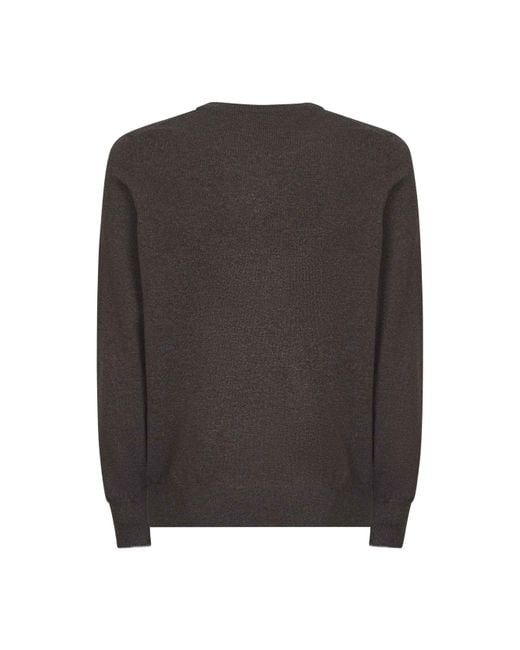 Brunello Cucinelli Gray Cashmere Crewneck Sweater for men
