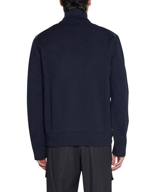 Moncler Blue Padded Zip-Up Cardigan By for men