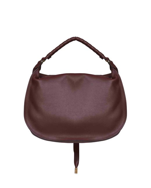 Chloé Brown Dark Velvet Marcie Small Shoulder Bag