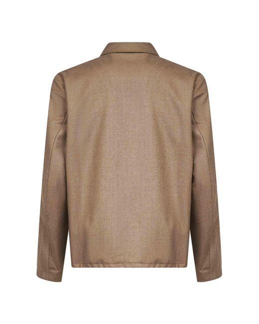 D 40 Brown Virgin Wool Chore Jacket<Br for men