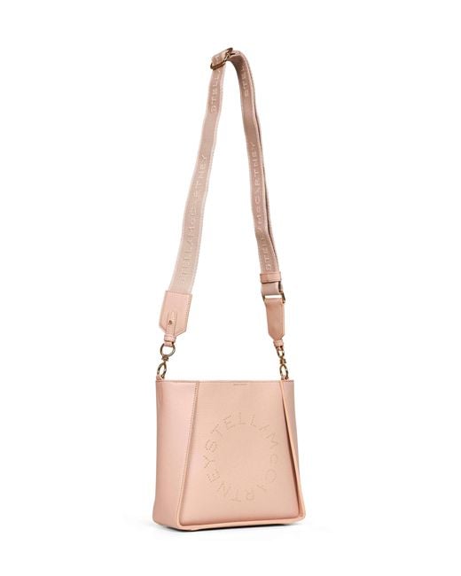 Stella McCartney Pink Blush Logo Square Crossbody Bag